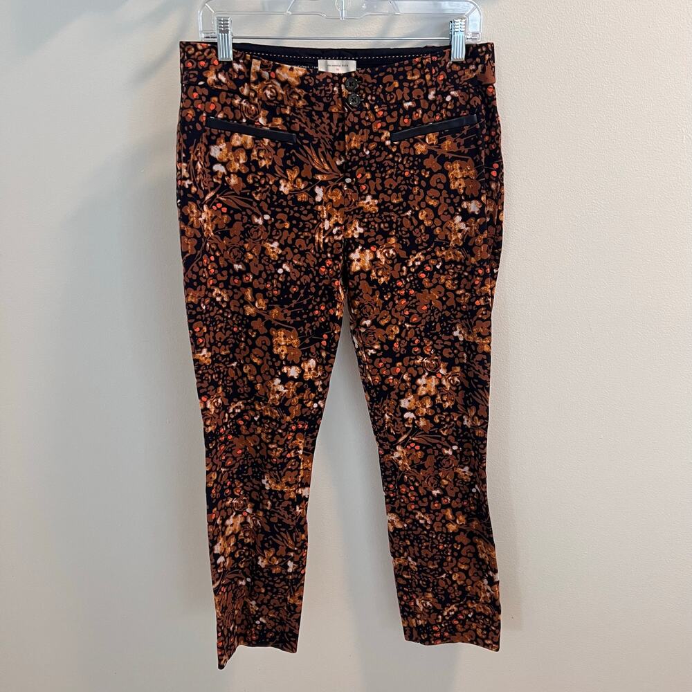 Anthropologie The Essential Slim Floral Pants Size 8